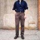Men's Vintage French Striped Pepper And Salt Striped Cargo Pants