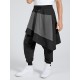 Mens Punk Drawstring Patchwork Color Block Harem Pants Mens Punk Drawstring Patchwork Color Block Harem Pants